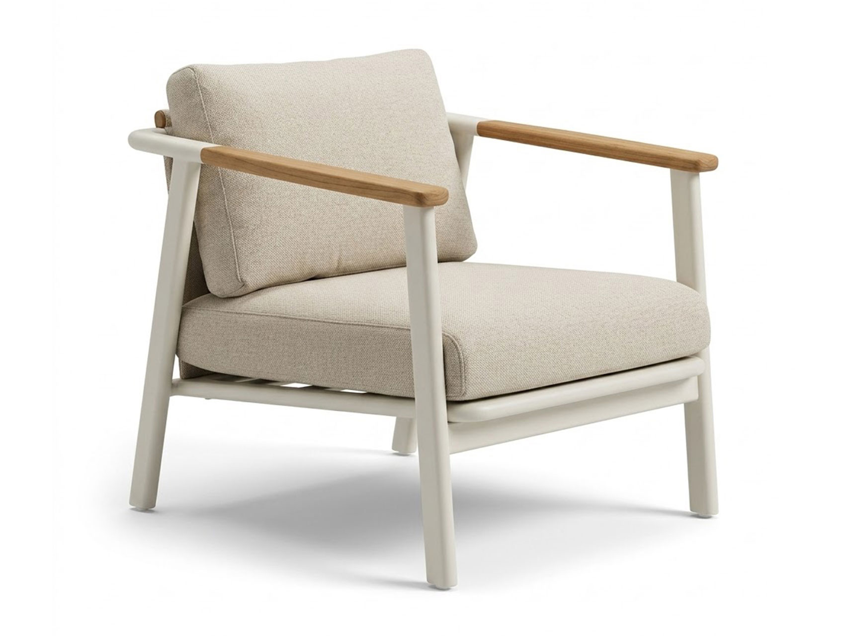 Close-up of premium synthetic weaving for outdoor lounge furniture