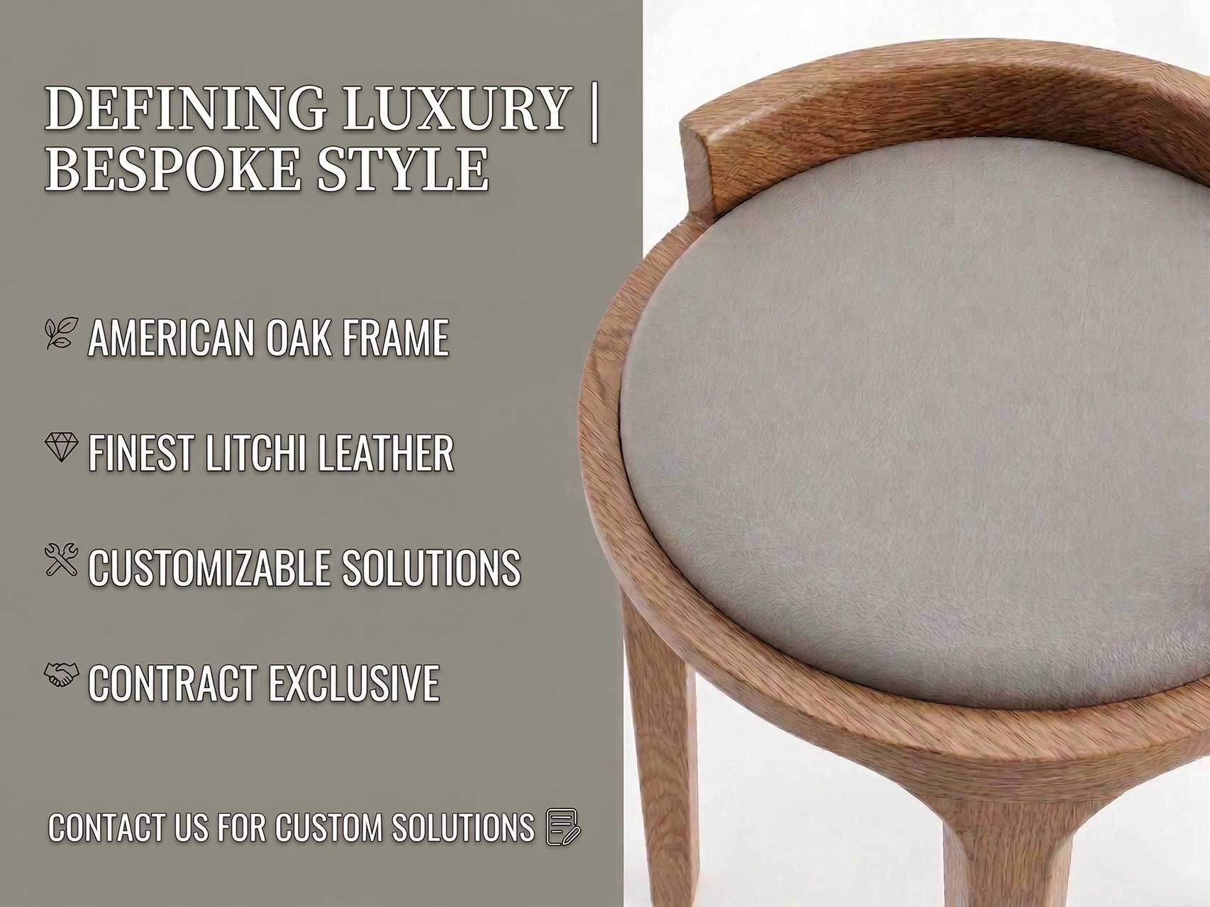 现代酒店梳妆椅背面图，强调利落的线条