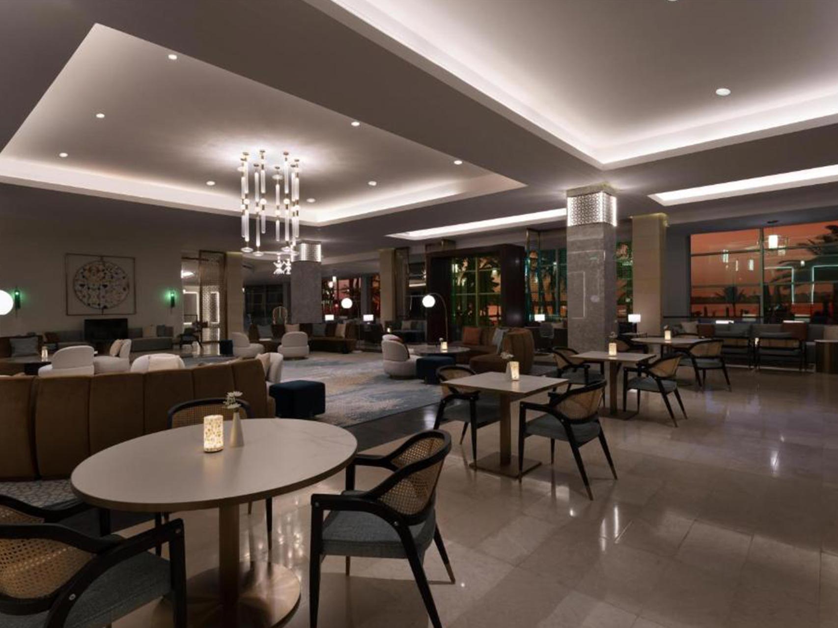 Natural Marble Hotel Lobby Coffee Table