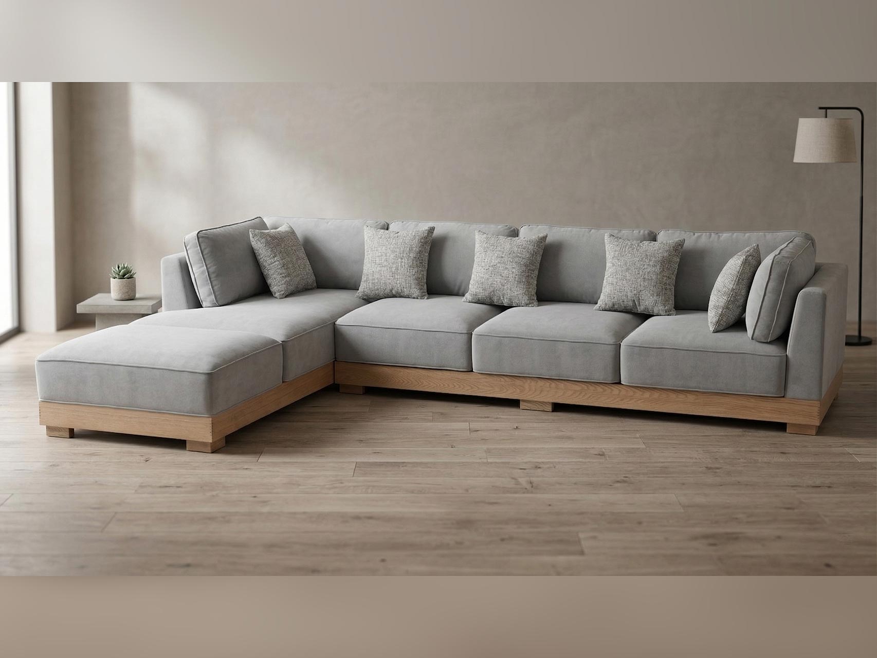 高级四人位酒店大堂沙发全貌